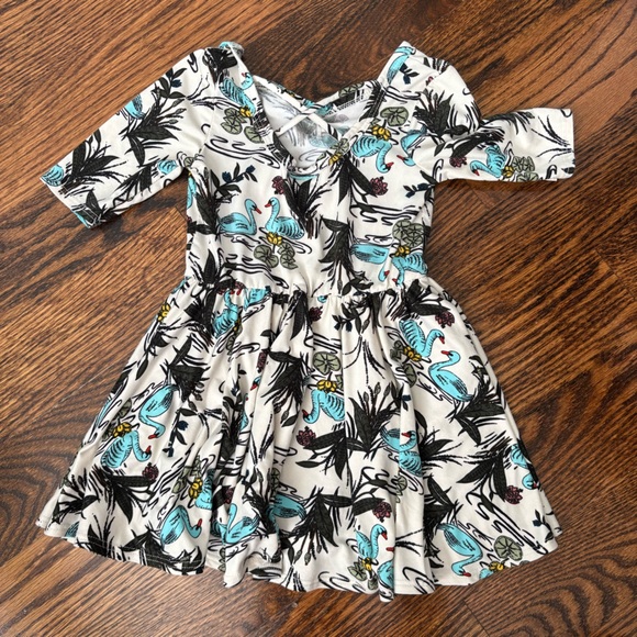 DotDotSmile -  Toddler Girl's Dress - Blue Swan Ballerina Dress in 2T - Picture 5 of 8